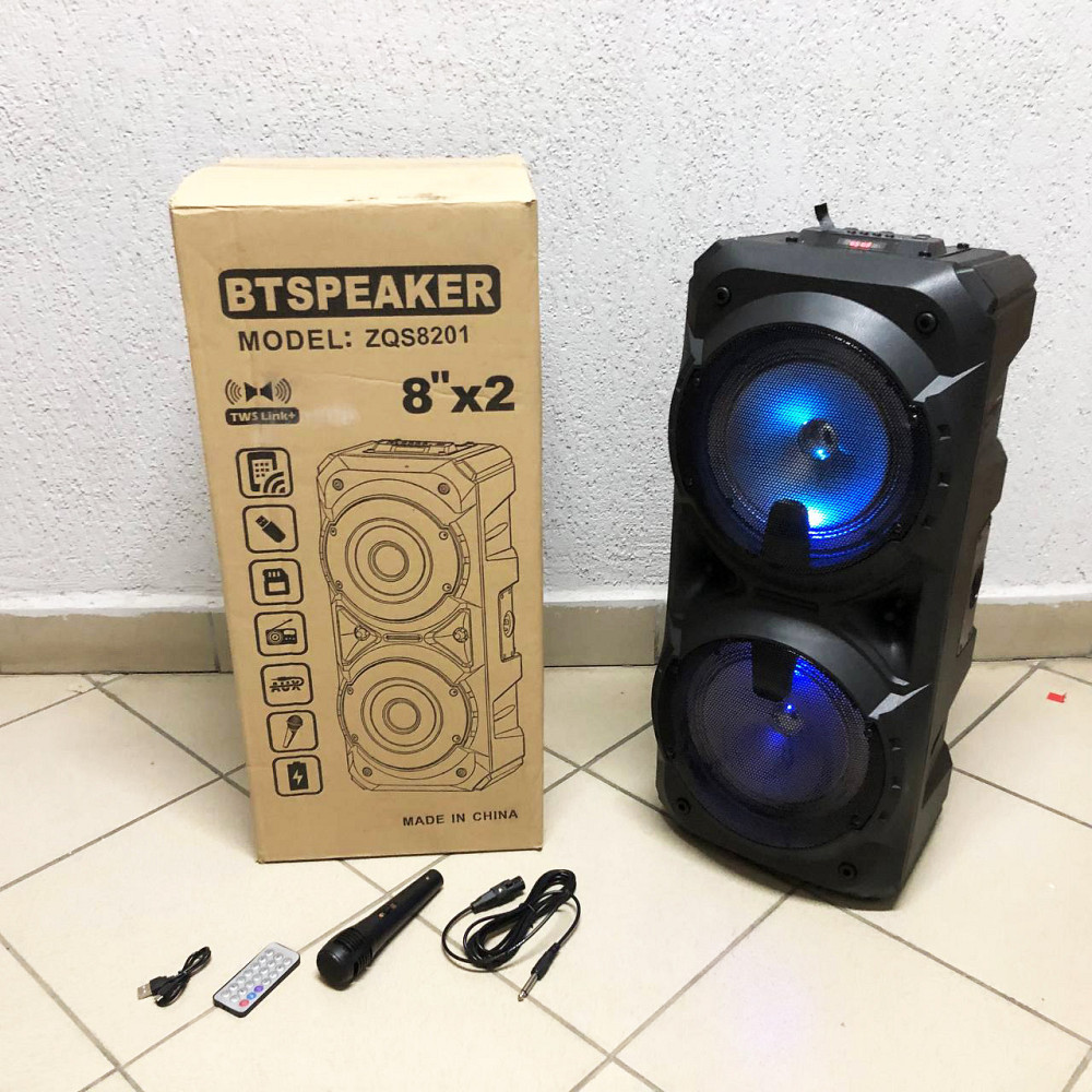 Блютуз колонка с красивой подсветкой ZQS-8201, Очень мощная колонка, Объемный звук Bluetooth колонки KA-25 Киев - изображение 6