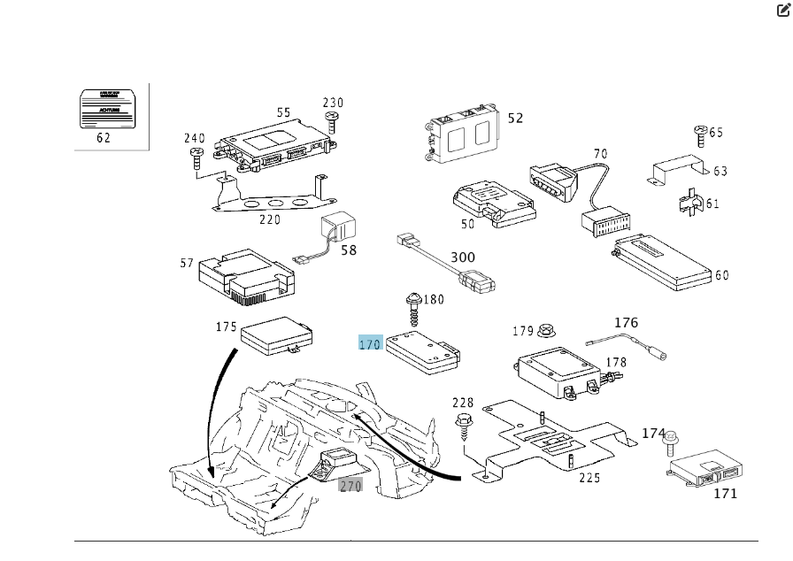 Mercedes-Benz  A2208202285 Блок керування заднім телефоном S-class short W220 S-class long V220 Одеса - фото 2