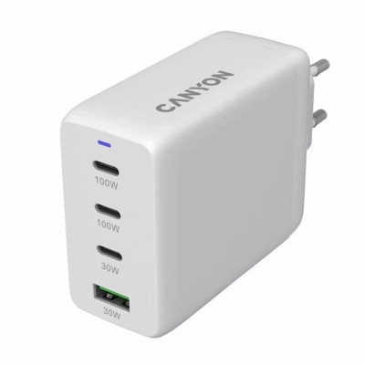 Зарядний пристрій Canyon CU100ACC GaN 100W 3xPD 1xQC EU White (CNS-CUW100ACC) Вінниця - фото 9