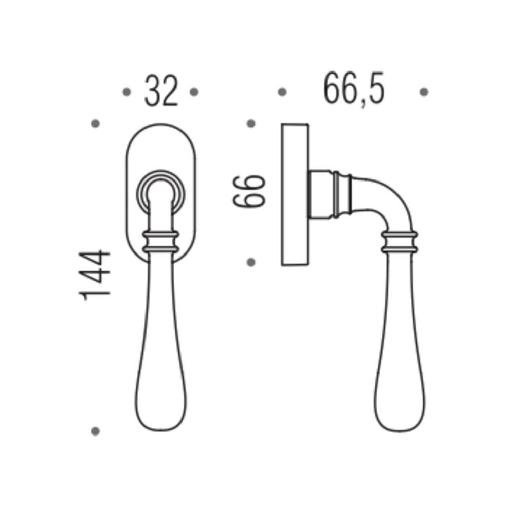 Colombo Ручка віконна Ida ID 32 DK антич латунь Київ - фото 2