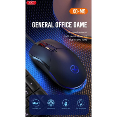 Мишка XO M5 A582 USB Black (XO-M5-BK) Вінниця - фото 5