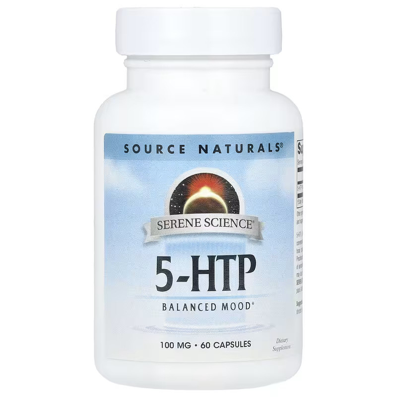 5-гидрокситриптофан Source Naturals 5-HTP 100 mg 60 Capsules (50 mg per Capsule) Луцк - изображение 1