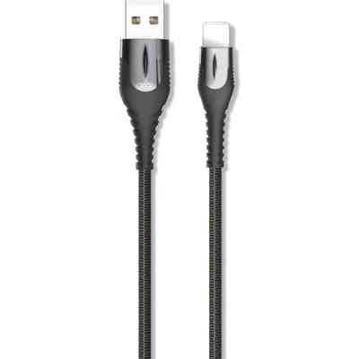 Дата кабель USB 2.0 AM to Lightning 1.0m 2A zinc alloy black XO (NB138-L-1-BK) Винница