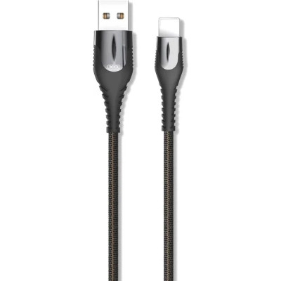 Дата кабель USB 2.0 AM to Lightning 1.0m 2A zinc alloy black XO (NB138-L-1-BK) Винница - изображение 1