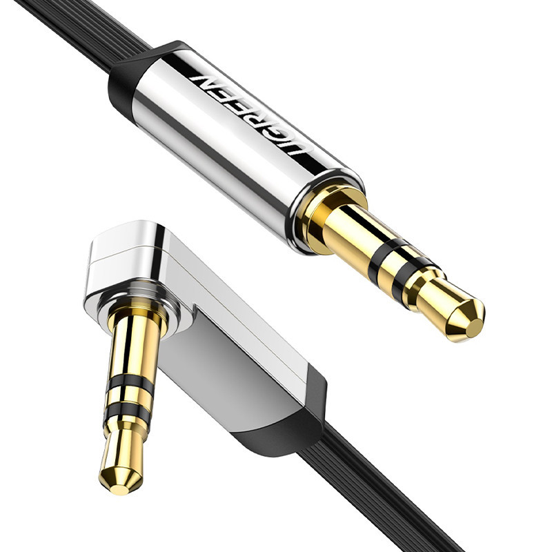 Аудіокабель UGREEN 3.5mm, 3м, чорний, прямий та кутовий Київ - фото 6
