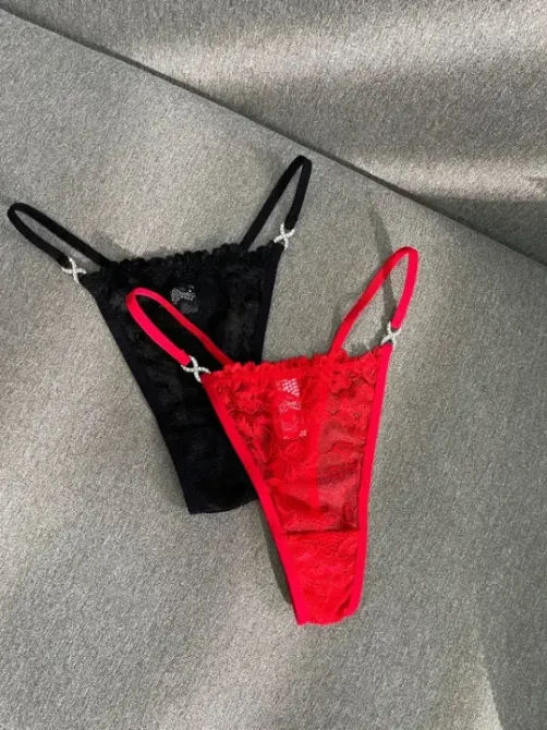 Женские стринги с кружевами размер М цвет оливковый Киев - изображение 5