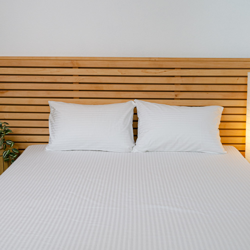 Наволочка страйп сатин на подушку 70х70 см 125 г/м2 YouStar 1 шт. (Белый) Сумы - изображение 2