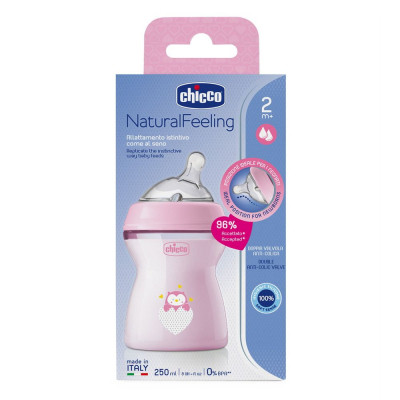 Пляшечка для годування Chicco Natural Feeling силікон середній потік 250мл рожева (81323.10) Вінниця - фото 8