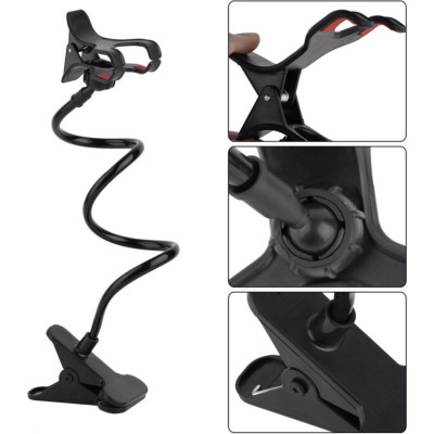 Держатель для смартфонов XoKo прищепка, гибкий, 65 см, черный (RM-C20) Винница - изображение 3