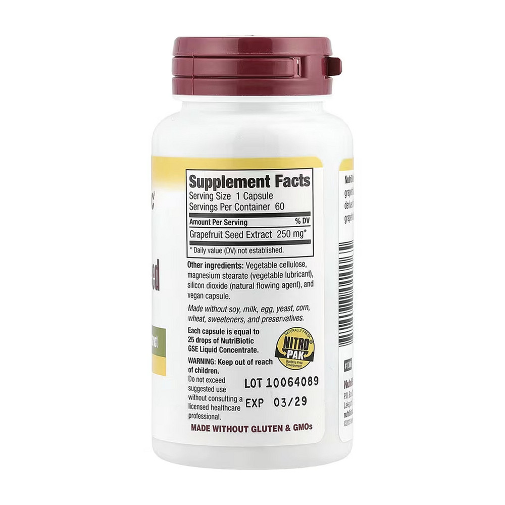 Экстракт грейпфрута Nutridiotic Grapefruit Seed Extract 250mg  60 капс Киев - изображение 4