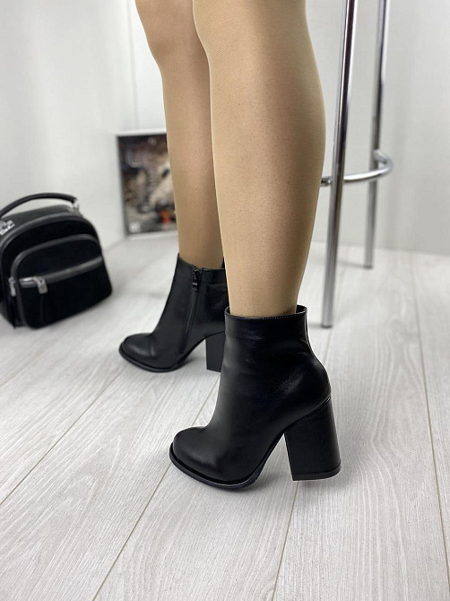 SANTINI Шкіряні черевики жіночі на підборах з натуральної шкіри демісезонні весна-осінь 953652- Коломия - фото 6