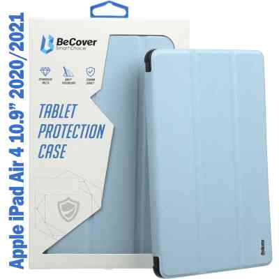 Чехол для планшета BeCover Tri Fold Soft TPU Silicone Apple iPad Air 4 10.9 2020/2021 Light Blue (708782) Винница