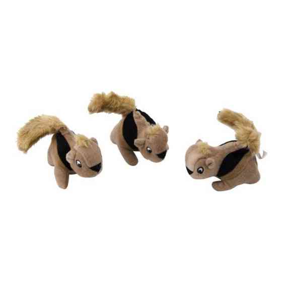 Мягкие игрушки пищалки для собак Белки 3 штуки Outward Hound Hide-A Refill Animalsl (Аутвард Хаунд) Запорожье