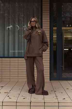 Жіночий теплий базовий костюм двійка з двосторонньої ангори Одеса