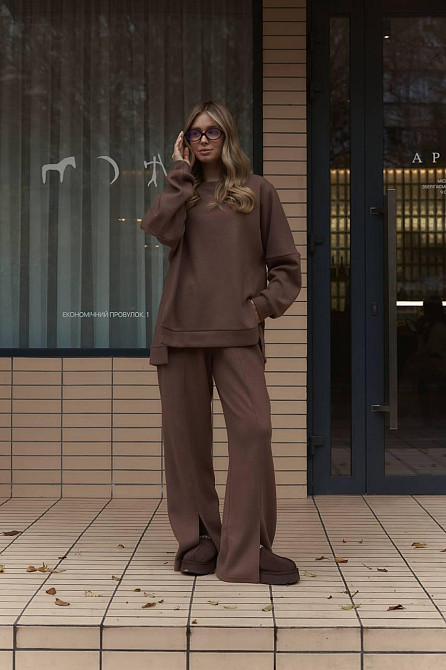 Женский теплый базовый костюм двойка из двухсторонней ангоры Одесса - изображение 3