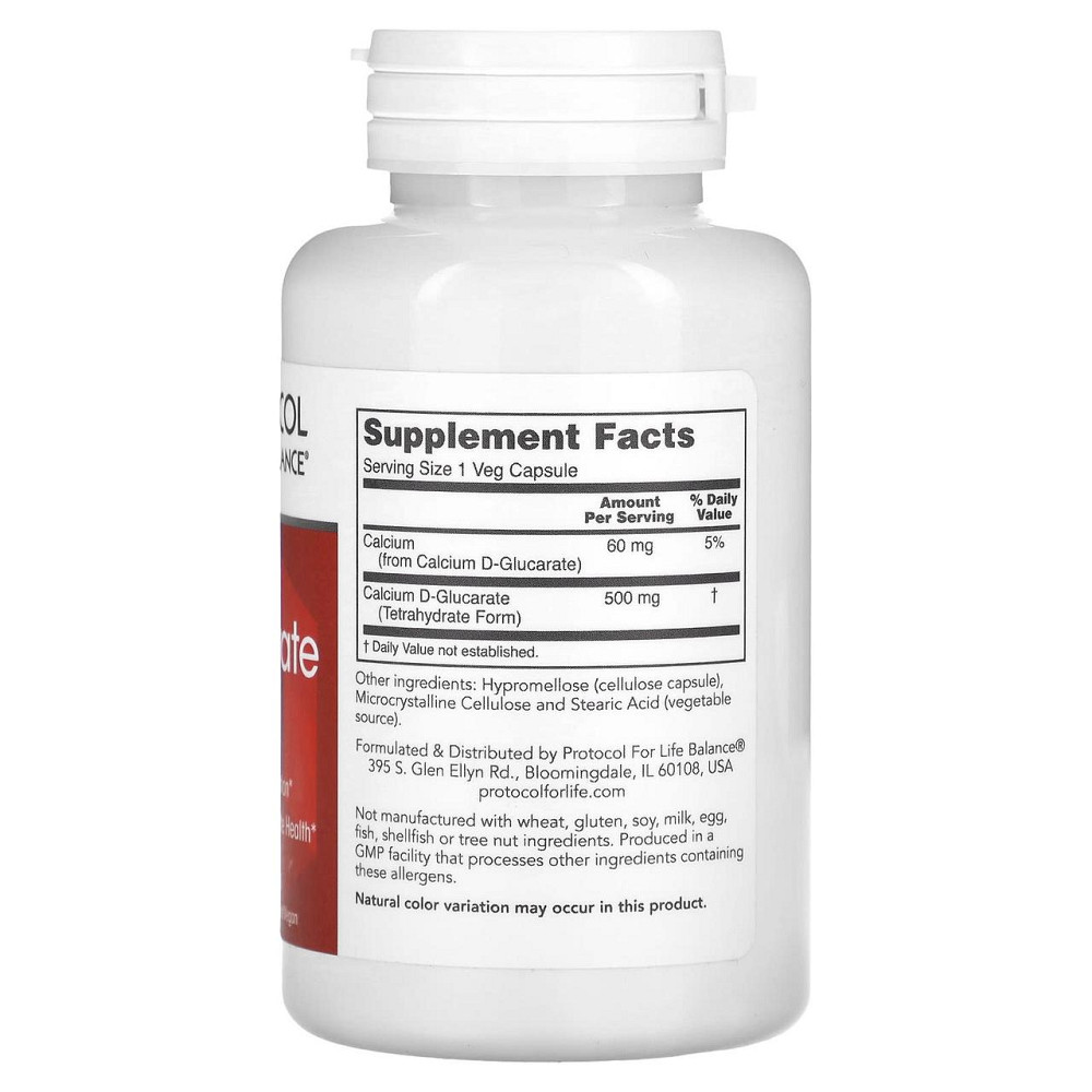 Кальций D-глюкарат Protocol for Life Balance Calcium D-Glucarate 500 мг 90 капс Киев - изображение 2