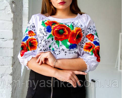 Блузка з вишивкою вишиванка "Відлуння" жіноча Кривий Ріг - фото 1