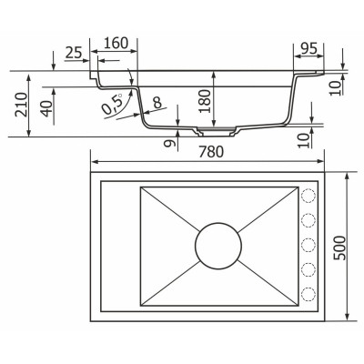 Мойка кухонная GRANADO Royal Artes grafito (+ подрібнювач Algar 1000 + змішувач Ferrol inox + дозатор Redondo inox + ко (ksg1309) Винница - изображение 7