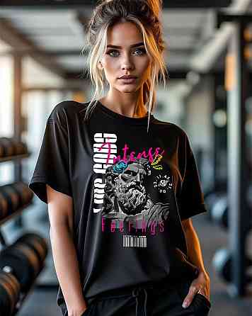 Футболка жіноча з принтом  46 Чорний 2664084861 Дніпро