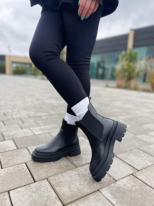 Zemira Черевики жіночі ZEMIRA чорні натуральна шкіра зима висота 14 см (5325) Коломия - фото 10