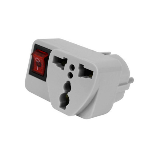 Універсальний адаптер з US/UK/AU на EU з вимикачем Київ - фото 2