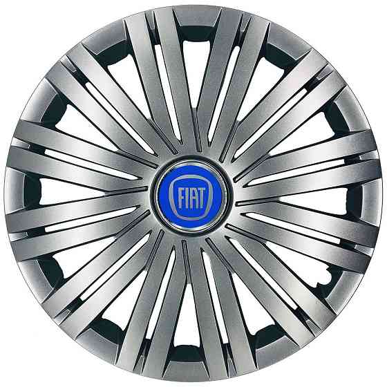 Автомобільні модельні ковпаки R15 Fiat (синій) 339 4шт, SJS, сріблясті Вінниця