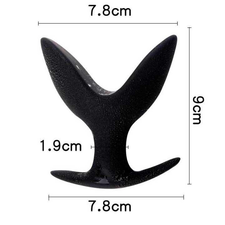 Анальная пробка-расширитель - Чёрный - 3,5-7,8*9 см – Анальные игрушки Винница - изображение 1