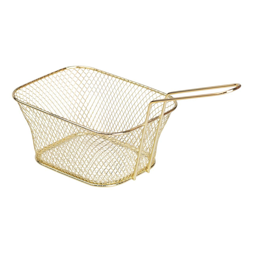 Zhongjing Кошик сервірувальний для картоплі фрі та снеків 14×10×6 см Золото HP-19-9-G Киев - изображение 2