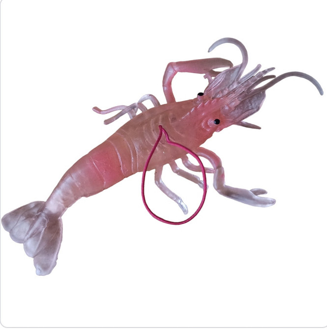 Іграшкова силіконова велика креветка 13 см рожевий Київ - фото 1