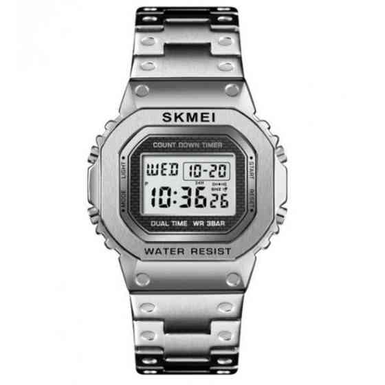 Мужские наручные часы Skmei 1456 Singapore Серебристые Винница