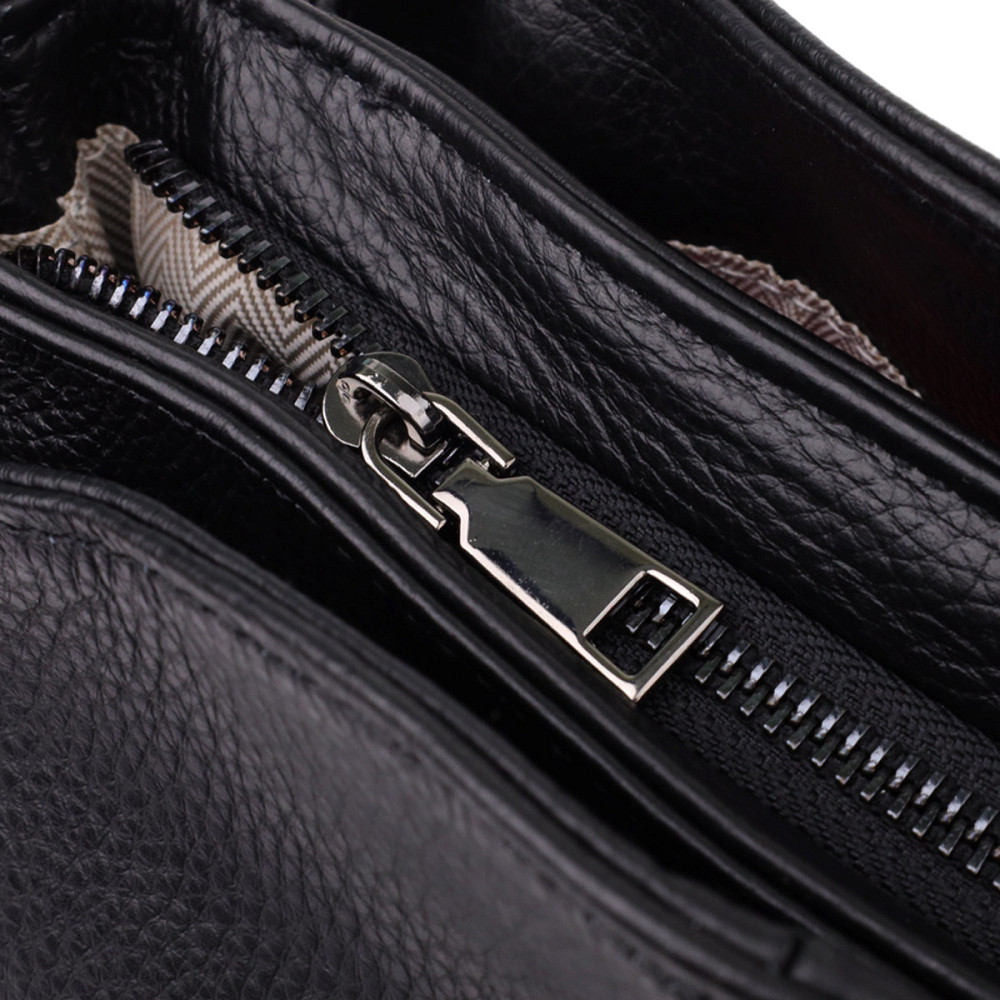 Сумка на плече з натуральної шкіри Vintage 23007 Чорний Київ - фото 7