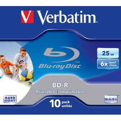 Диск BD Verbatim 25Gb 6x Jewel 10шт Printable (43713) Вінниця