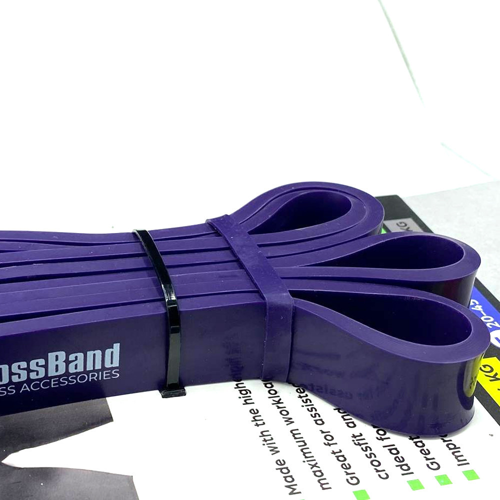 Еспандер-петля (гумка для фітнесу і кроссфіту) PowerPlay 4115 Power Band Фіолетова (14-23kg) Київ - фото 10