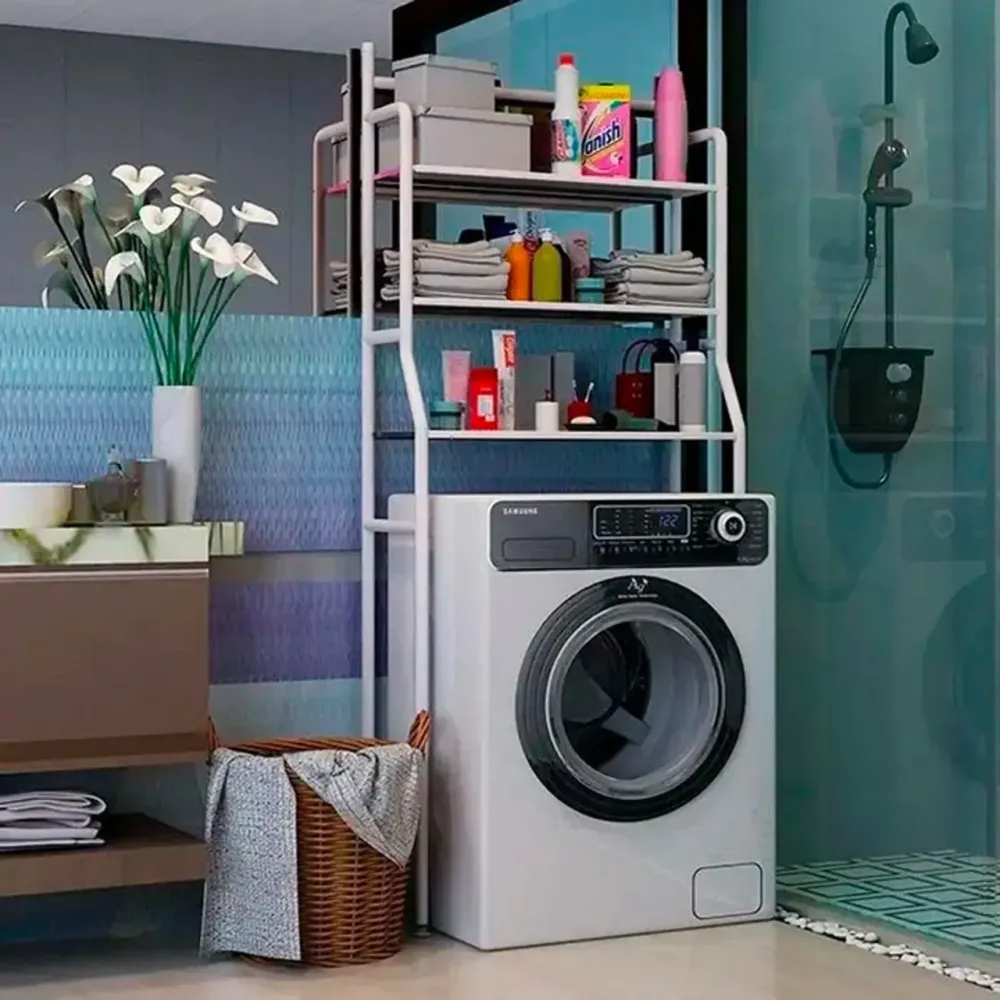 Полиця стелаж підлогова у ванну пластикова пральна машина Одеса - фото 5