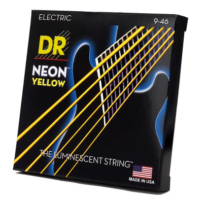 Струни для гітари DR Strings NEON Yellow Electric - Light Heavy (09-46) (NYE-9/46) Вінниця - фото 2