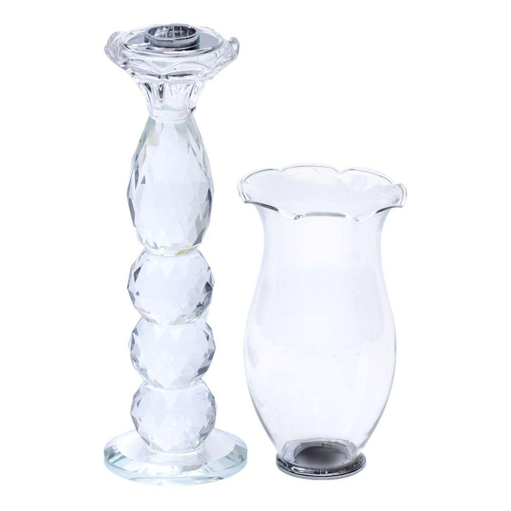 Підсвічник скляний 7×34.5 см підсвічник декоративний келих на ніжці HP-4-6L Київ - фото 3