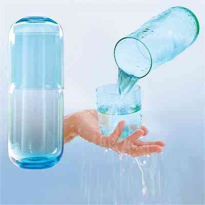 Графін з скланками-кришками  "Посудини ",скло, синій 22х8см Рівне