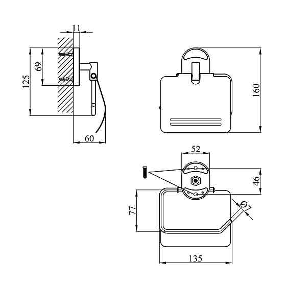 Тримач для туалетного паперу Kroner KRM Elbe - ACC2903 Київ