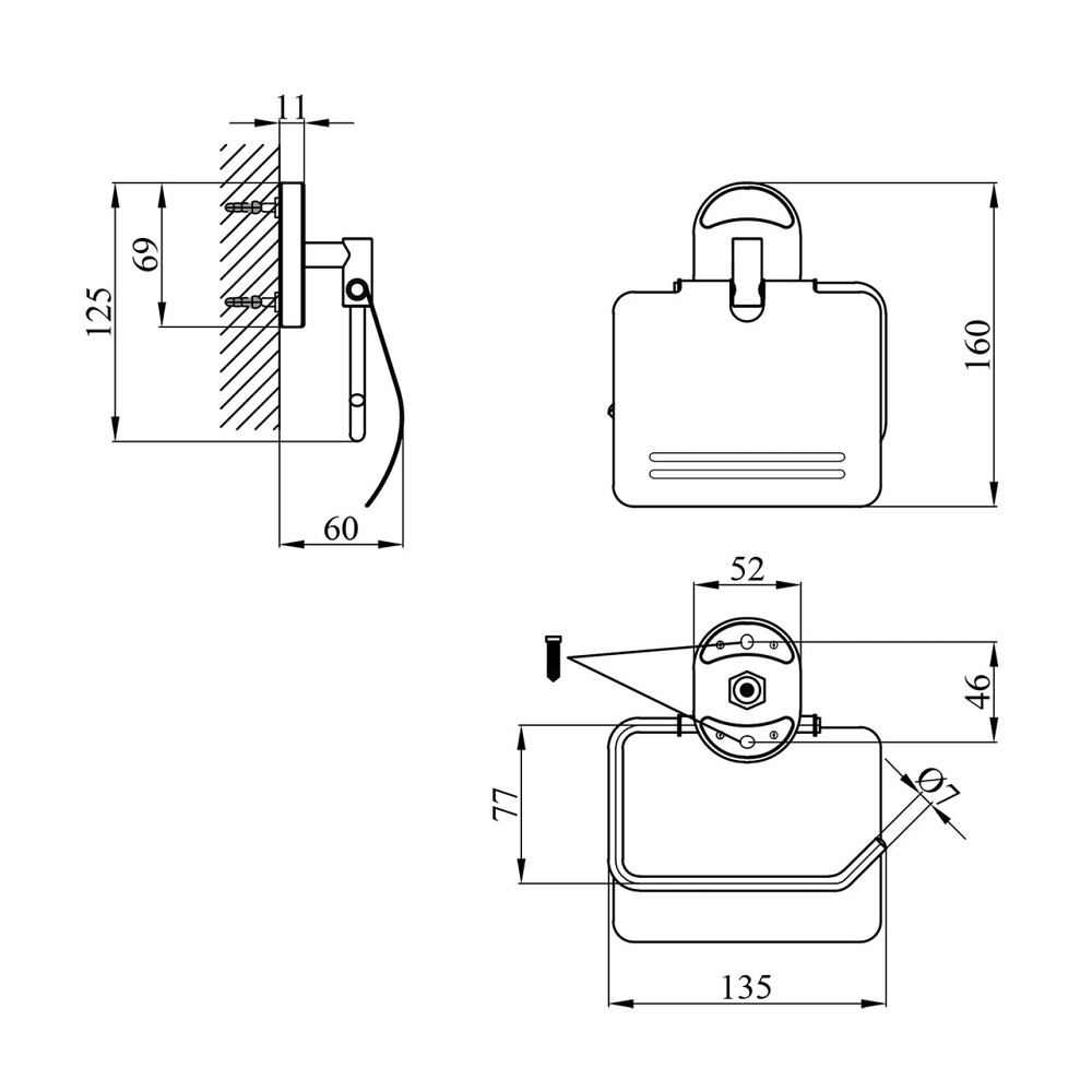 Тримач для туалетного паперу Kroner KRM Elbe - ACC2903 Київ - фото 2