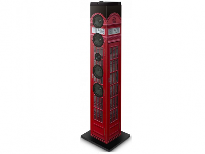 Мультимедійна Bluetooth колонка Telephone box 40 Вт FM-радіо та пульт ДК (Червоний) Київ - фото 1