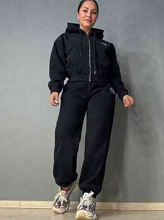 Костюм жіночий Joy One 80990 утеплений на флісі худі зі штанами чорний, чорний, M Київ