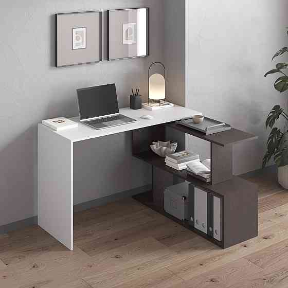 Cтол компьютерный VAYS поворотный письменный cтол трансформер M-41 Белый-Венге Темный Львов