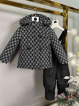 Детский зимний комбинезон для девочек куртка и полукомбинезон 80,92,98 Николаев