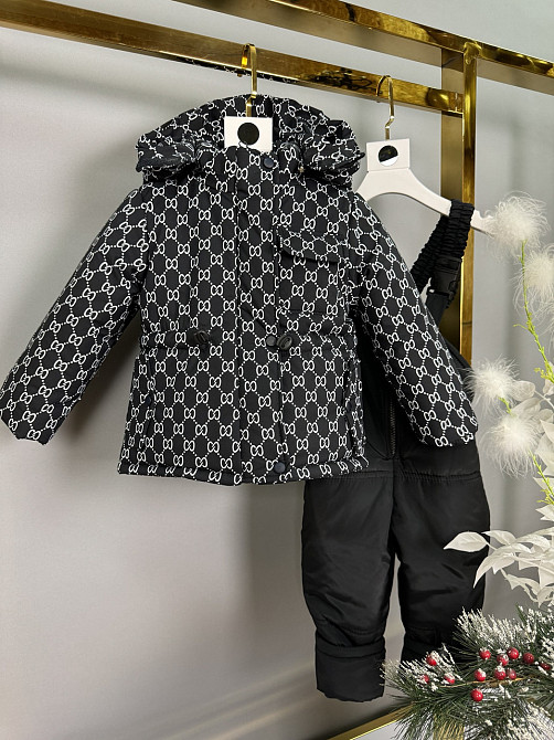 Детский зимний комбинезон для девочек куртка и полукомбинезон 80,92,98 Николаев - изображение 1