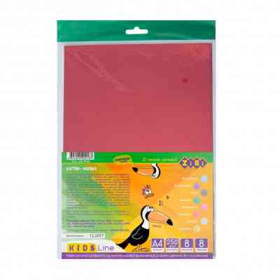 Цветной картон ZiBi А4, фольгированный, 8 листов/8 цветов (ZB.1960) Винница