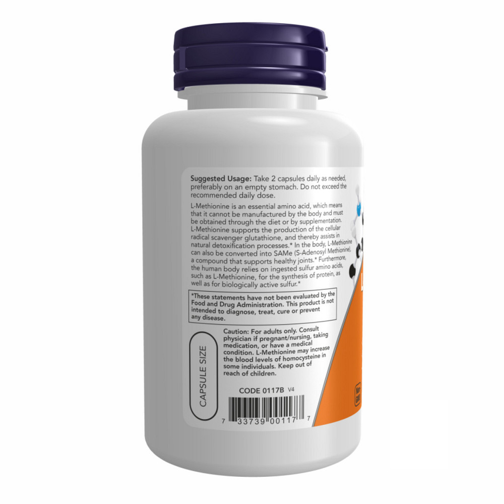 L-Метионин Now Foods L-METHIONINE 500mg 100 caps Киев - изображение 3