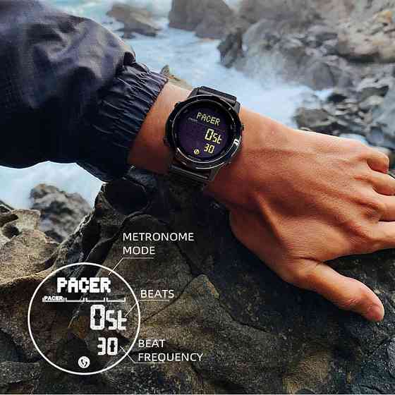 Часы мужские водостойкие тактические North Edge Besta Trail с компасом Черный Винница