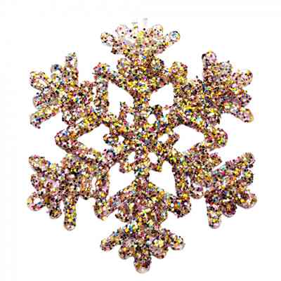 Елочная игрушка Novogod`ko Снежинки 12 см 2 шт Пластик Цветные (974874) Винница