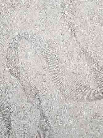 Шпалери метрові вінілові на флізеліні Sintra Vila абстракція зигзаги смуги молочні сріблясті 532508 Київ