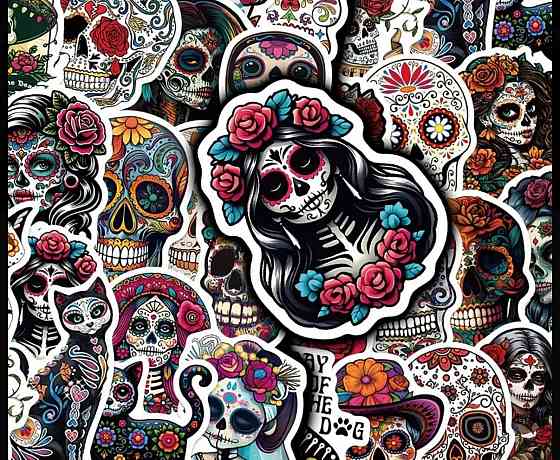 Набор наклеек «День мёртвых», 50 шт Киев